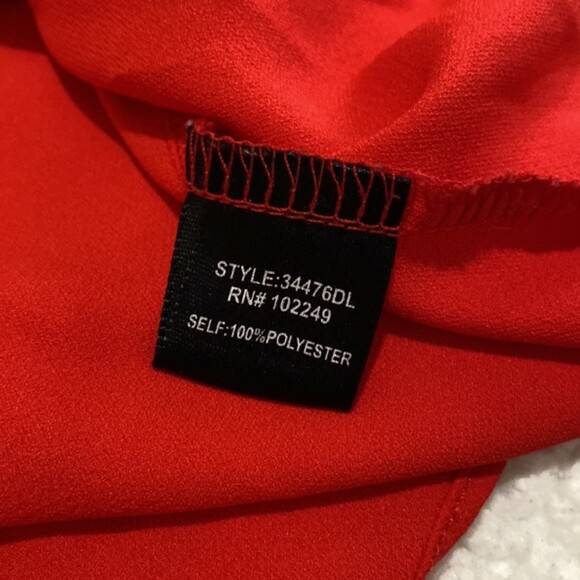 Skies are Blue Long Sleeve Satin Shirt Womens XS Open Back Romantic Career - Picture 7 of 12